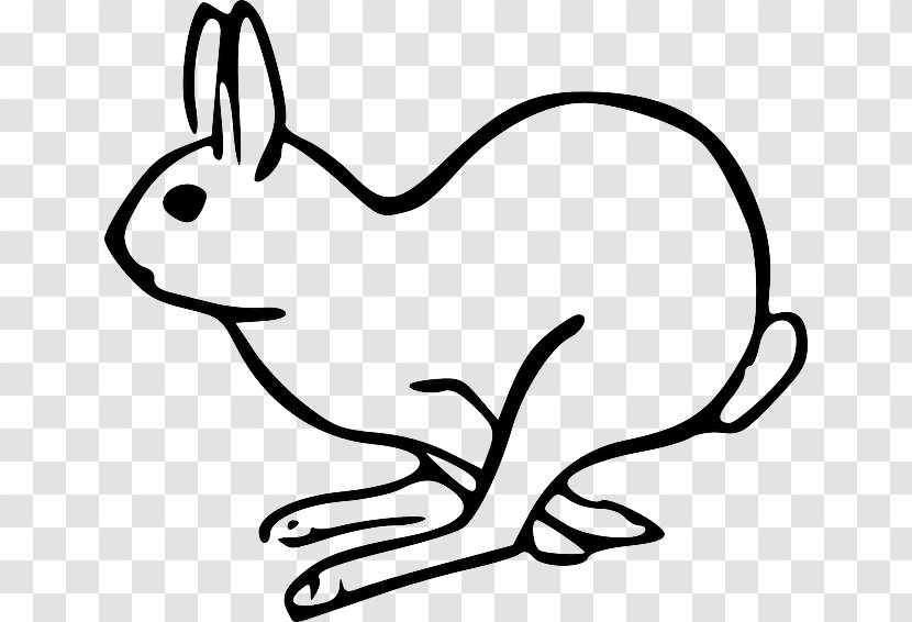 Clip Art Rabbit Openclipart Hare Holland Lop - Line Transparent PNG