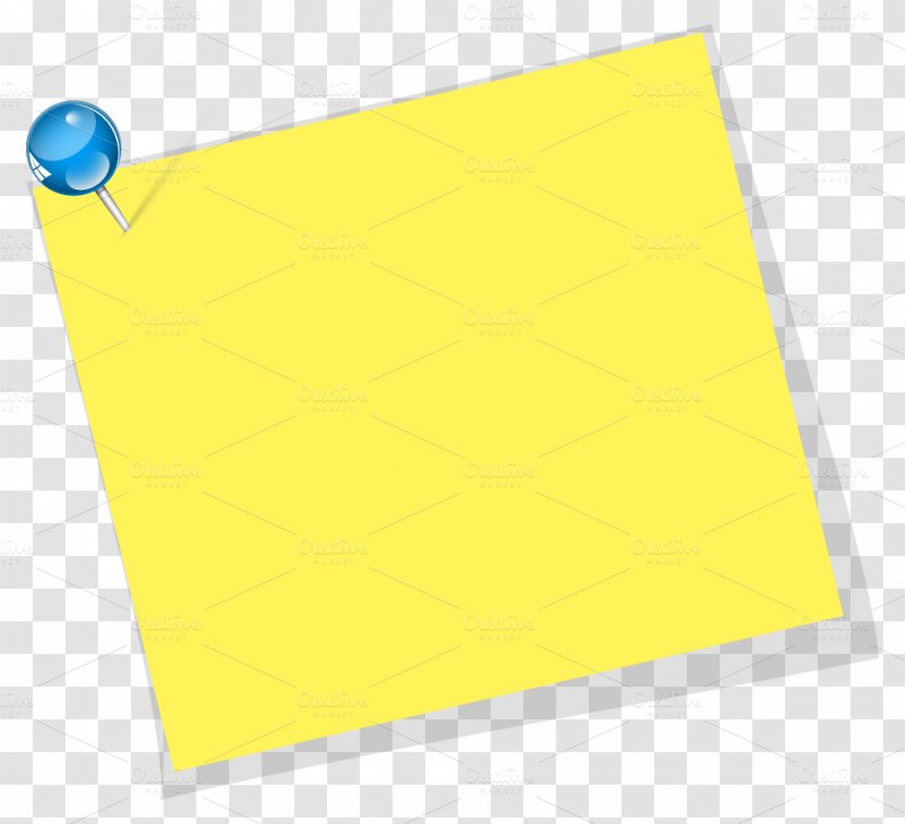 Paper Material Rectangle Yellow - Sticky Note Transparent PNG