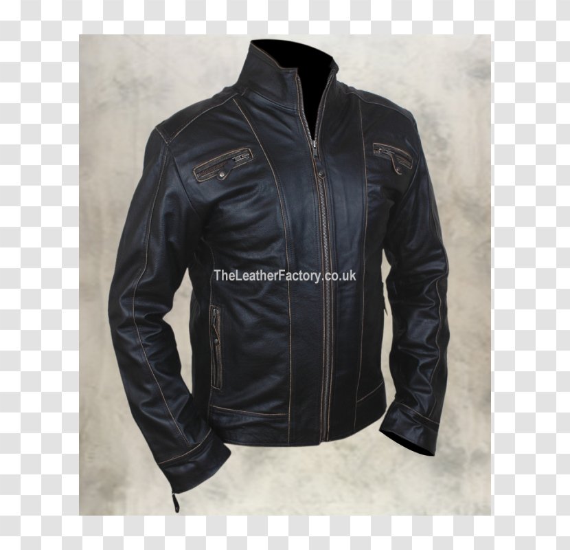 The Black Leather Jacket Coat - Artificial Transparent PNG