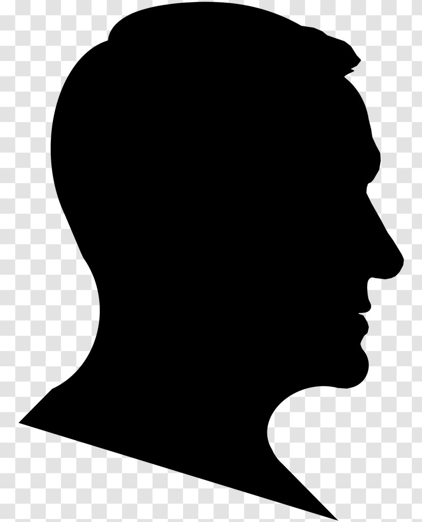 Face Head Silhouette Chin Nose - Blackandwhite Neck Transparent PNG