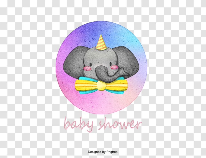 Greeting & Note Cards Clip Art Vector Graphics Image Cartoon - Snout - Baby Shower Elephant Transparent PNG