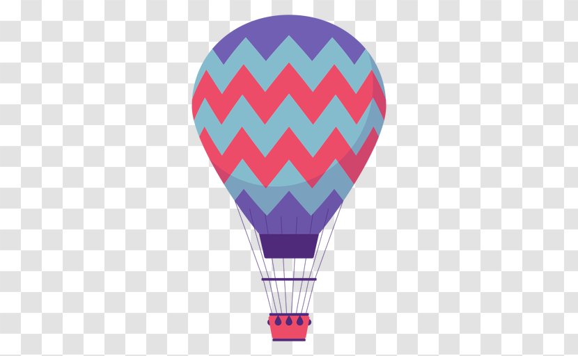 Hot Air Balloon Flight Animation - Magenta Transparent PNG