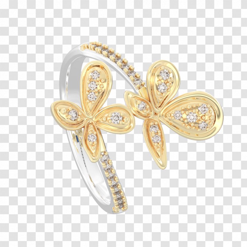 Earring Brooch M. Butterfly Body Jewellery - Joyas Transparent PNG