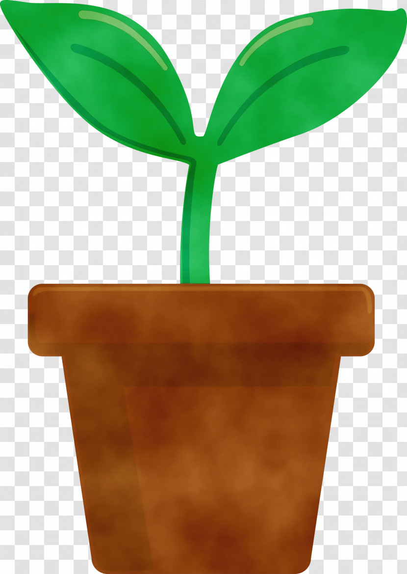 Flowerpot Green Leaf Plant Symbol Transparent PNG