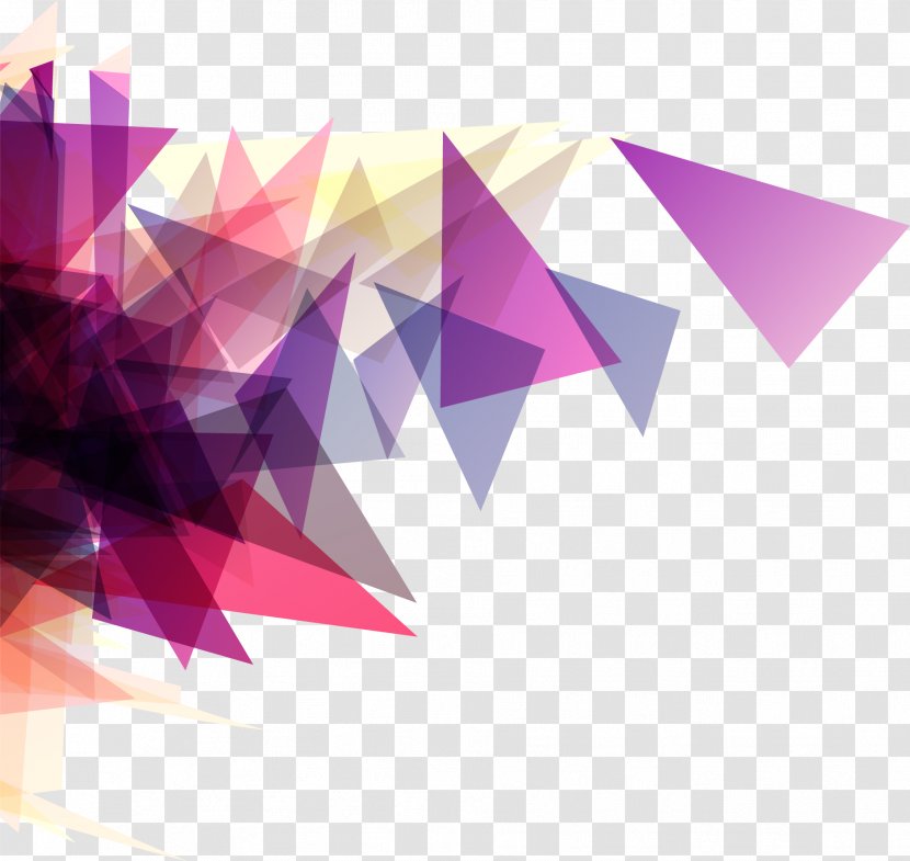 Purple Triangle Shape Geometry - Magenta - Abstraction Do Not Worry Transparent PNG