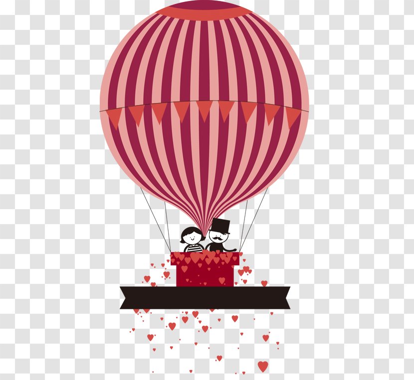 Hot Air Balloon - Greeting Card - Designer Transparent PNG