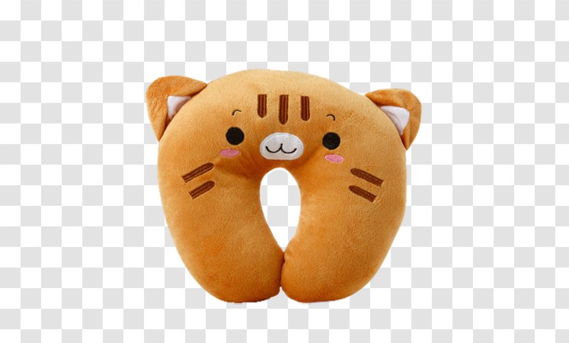 Throw Pillow Cushion Plush Neck - Head Restraint - Cute Cat U-pillow Transparent PNG