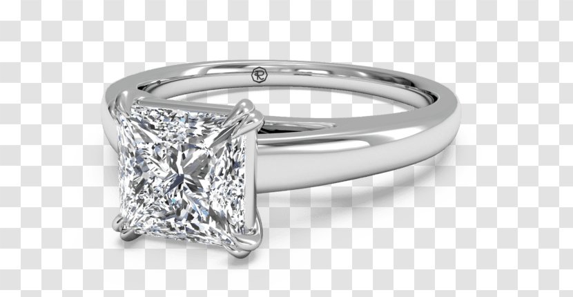 Diamond Wedding Ring Princess Cut Engagement Transparent PNG