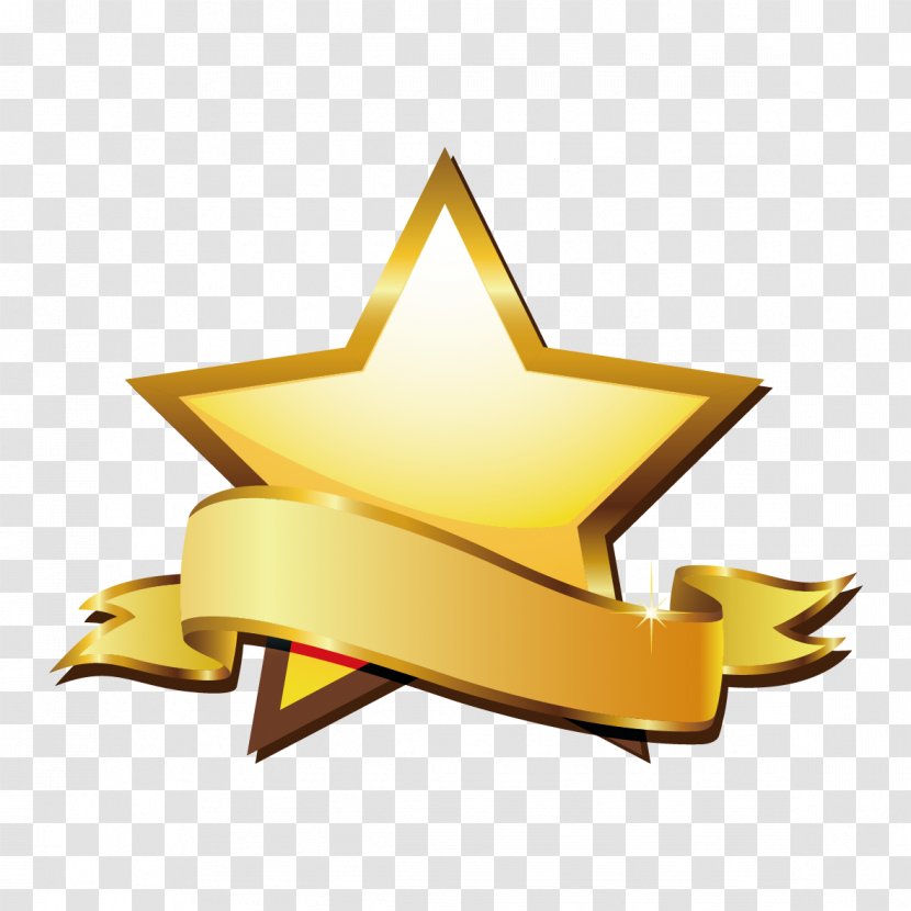 Star - Symbol - Gold Five-pointed Transparent PNG