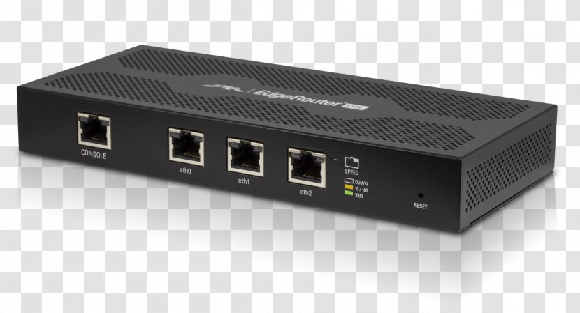 Ubiquiti EdgeRouter Lite Networks X 3-port Router 512MB DDR2 2GB 802.1q VLAN ERLite-3 - Computer Network Transparent PNG