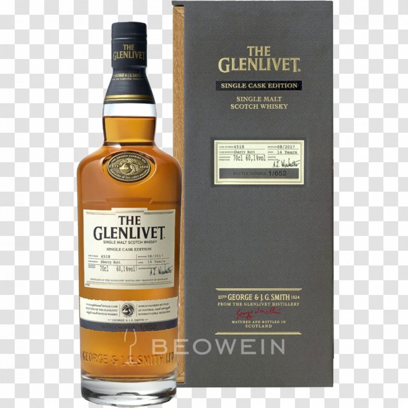 Single Malt Whisky The Glenlivet Distillery Scotch Distilled Beverage Liqueur - Wine Transparent PNG