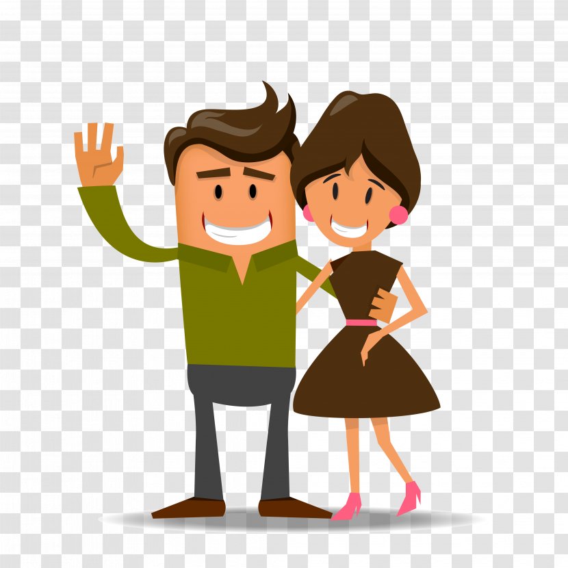 Wife Husband Business Family - Silhouette - Vector Couple Transparent PNG