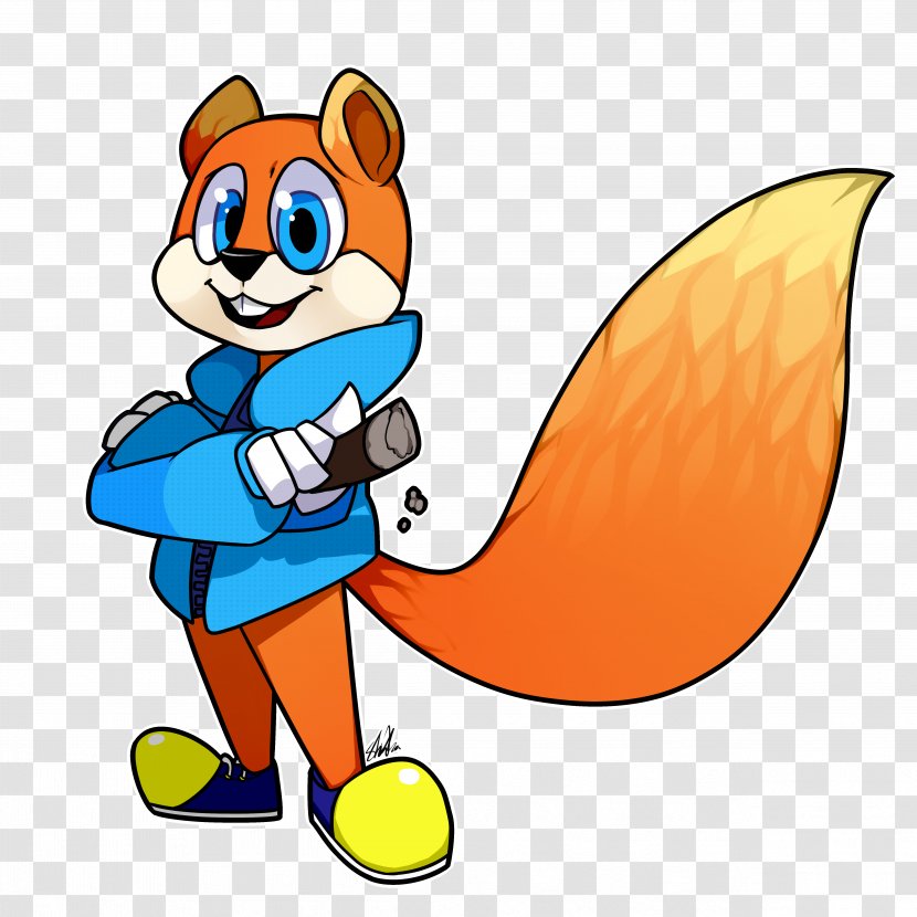 Wolf Cartoon - Conkers Bad Fur Day - Pleased Tail Transparent PNG