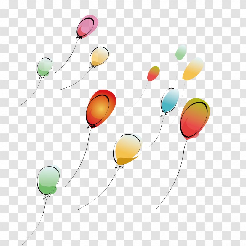 Balloon Festival Tanabata - Carnival - Hand-painted Colorful Vector Transparent PNG