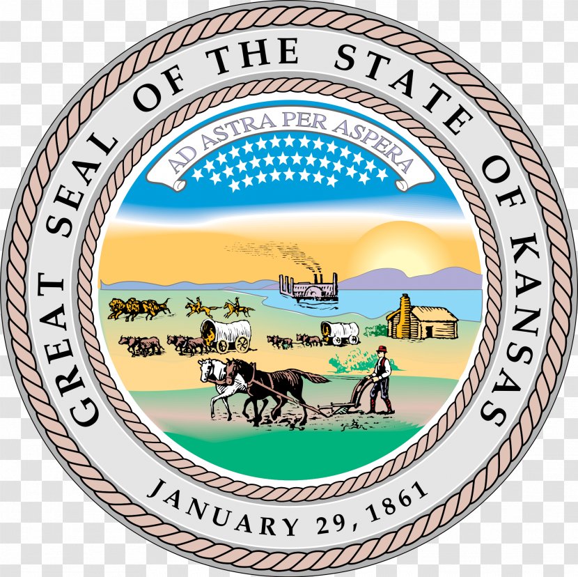 Seal Of Kansas U.S. State Great The United States Lyon County, Washington - Admission To Union Transparent PNG