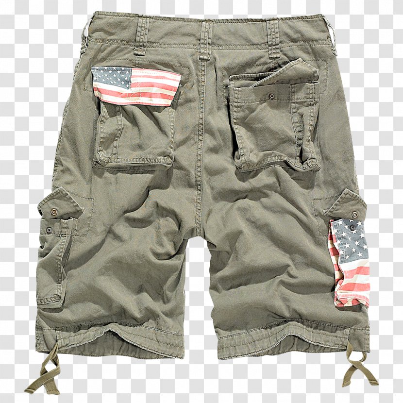 Bermuda Shorts Pocket Pants Zipper - Olive - Flag Material Transparent PNG