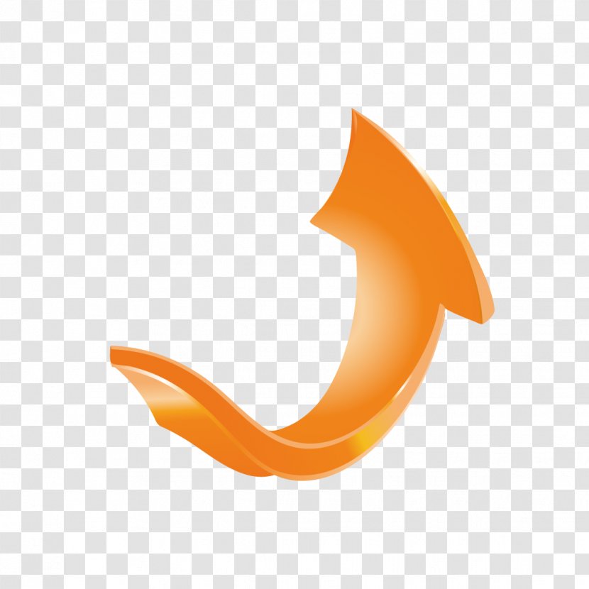 Curve Arrow Diagram - Yellow Up Transparent PNG