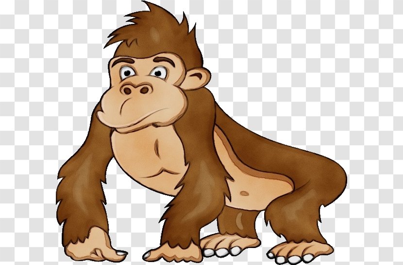 Cartoon Clip Art Animal Figure Old World Monkey - Paint Transparent PNG