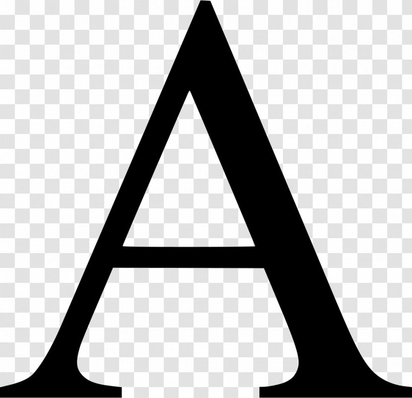 Letter Logo Font - Triangle - Lettre A Transparent PNG