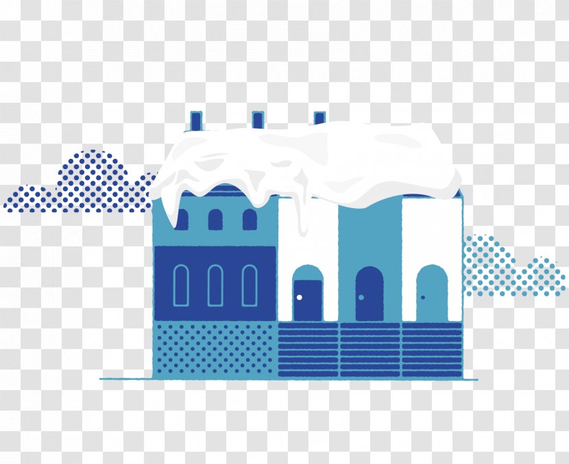 Roof Building - Vector Blue House Snow Transparent PNG