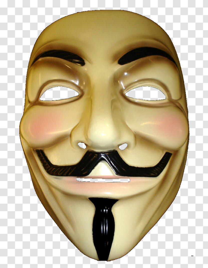 Guy Fawkes Mask Anonymous - Smile - HD Transparent PNG