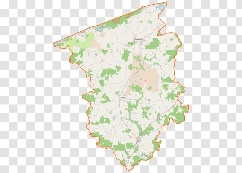 Gmina Brojce Dalimierz, Gryfice County Rewal Map - Ecoregion Transparent PNG