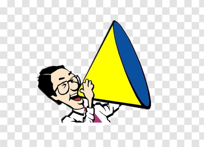 Free Content Blog Megaphone Clip Art - Drawing - Shouting Man Transparent PNG