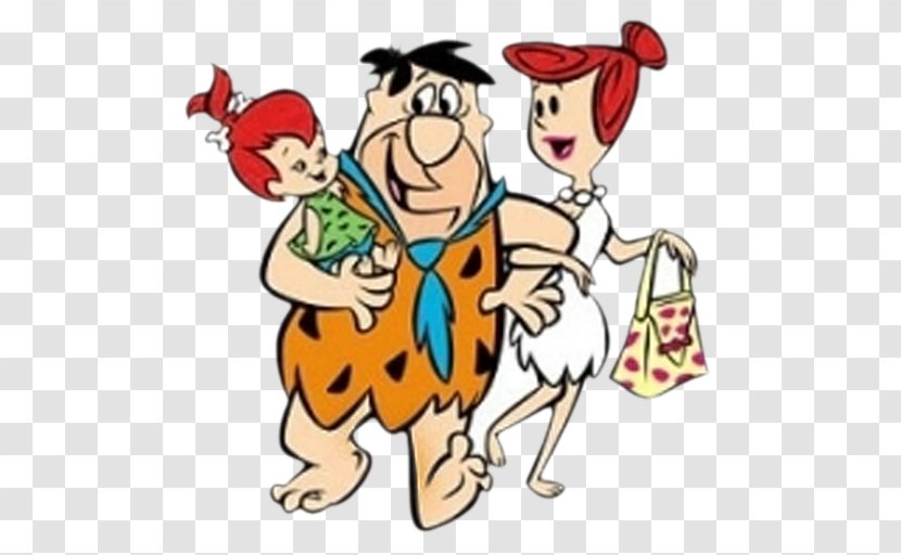 Fred Flintstone Pebbles Flinstone Wilma Bamm-Bamm Rubble Barney - Artwork - Family Transparent PNG