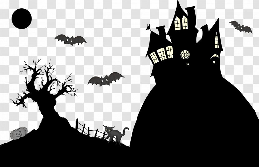 Halloween Drawing Shadow Silhouette - Party Transparent PNG