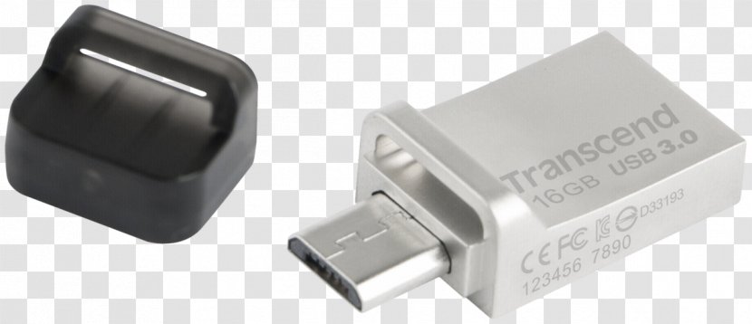 USB Flash Drives JetFlash 880 OTG Drive On-The-Go Transcend Information - Jetflash Otg Transparent PNG