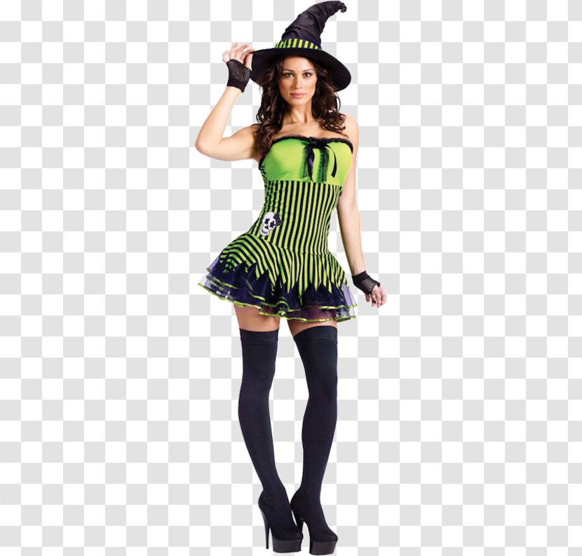 Halloween Costume Witchcraft Dress - Witch - Striped Stockings Transparent PNG