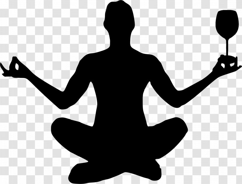 Yoga Silhouette Physical Fitness Yogi - Black And White Transparent PNG