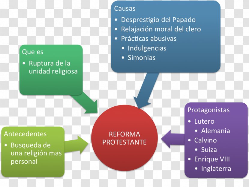 Counter-Reformation Reforma Y Contrarreforma La - Diagram - Pinceladas Transparent PNG