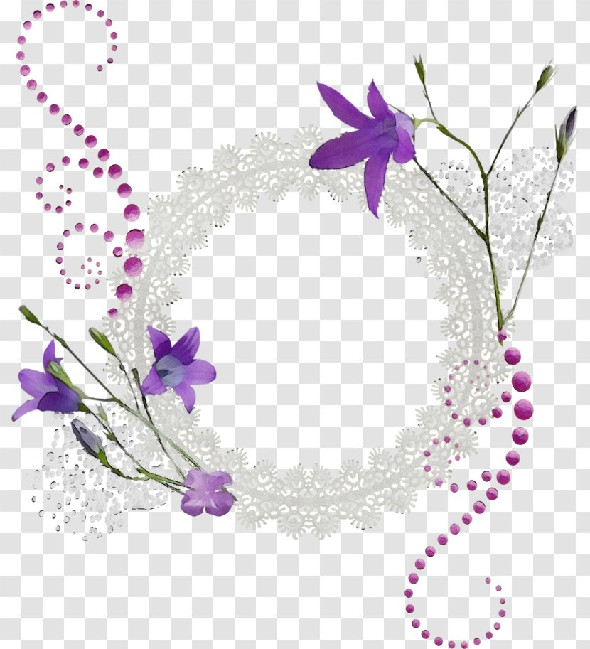 Purple Watercolor Flower - Lilac - Body Jewelry Jewellery Transparent PNG