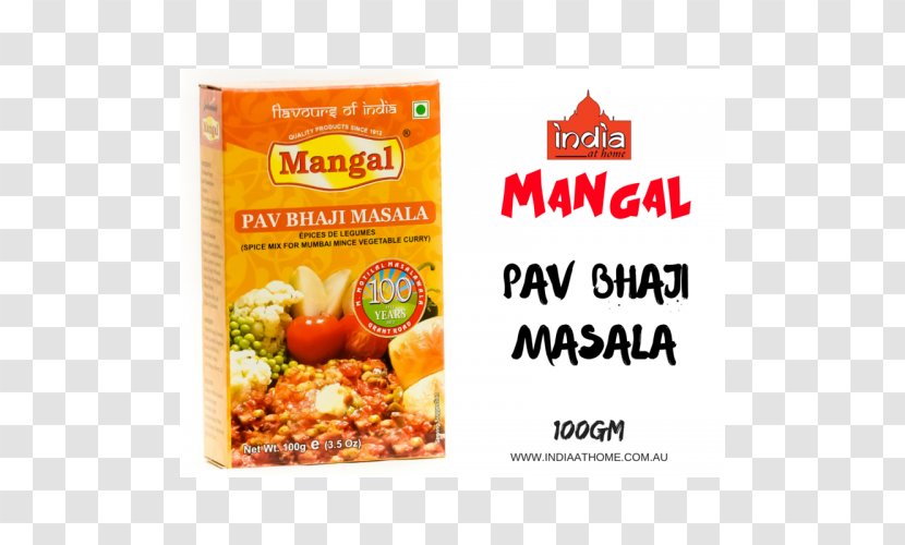 Biryani Masala Vegetarian Cuisine Vindaloo Pav Bhaji - Spice - Pavbhaji Transparent PNG
