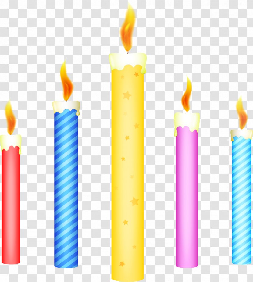 Yellow - Vector Candle Transparent PNG