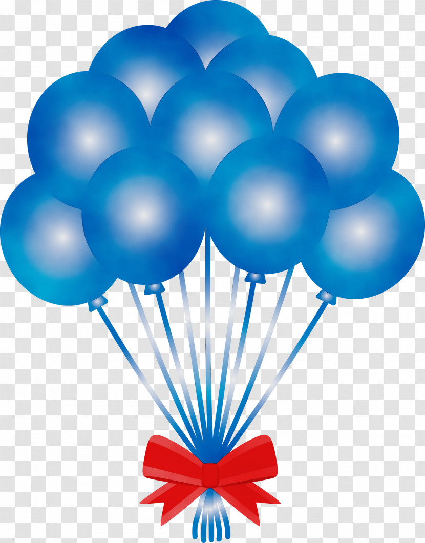 Balloon Blue Party Supply Transparent PNG
