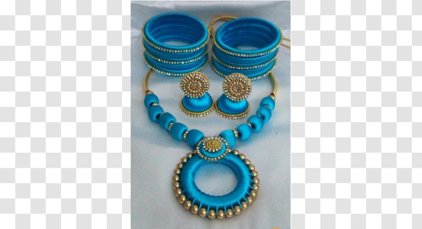 Turquoise Earring Jewellery Silk Thread - Clothing Transparent PNG
