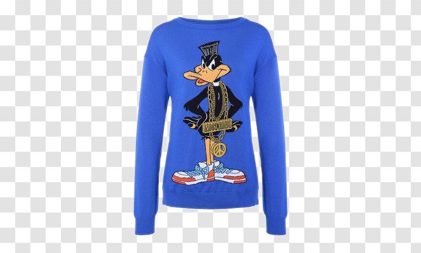 Daffy Duck Moschino Sweater Fashion Intarsia - Top - Ms. Cartoon Knit Transparent PNG