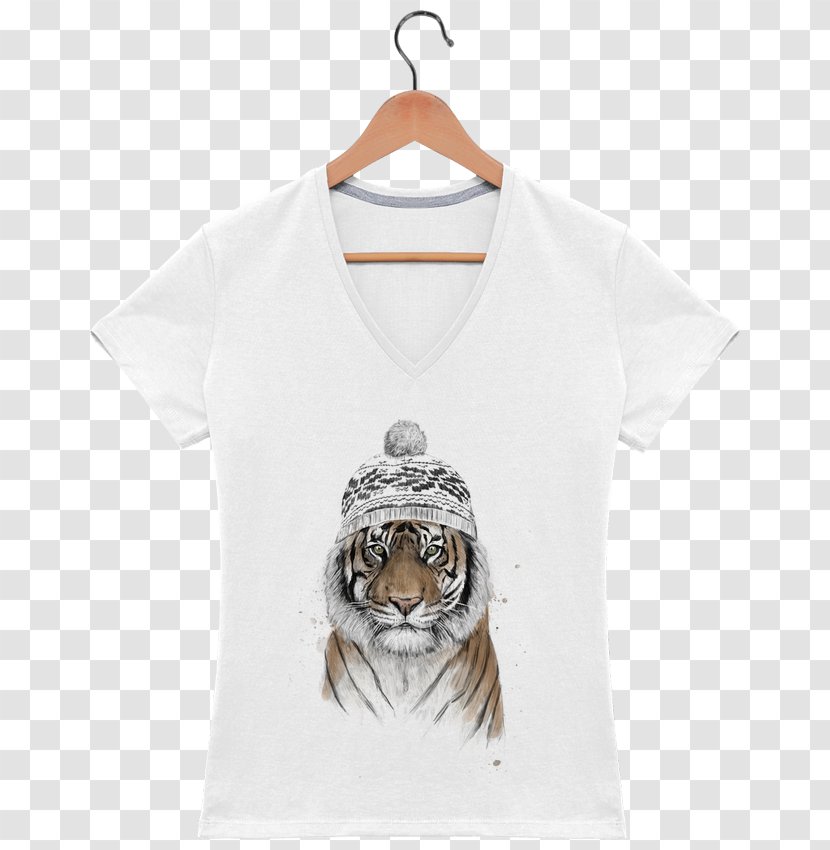 T-shirt Lion Siberian Tiger Moose Bengal - Clothing Transparent PNG