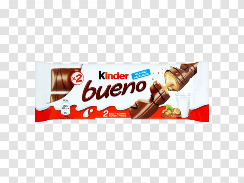 Kinder Bueno Chocolate Bar Surprise Milk Transparent PNG