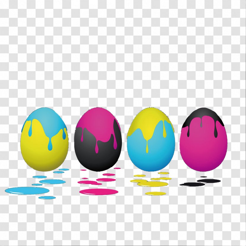 CMYK Color Model Euclidean Vector Shutterstock Yellow - Magenta - Colorful Eggs Transparent PNG