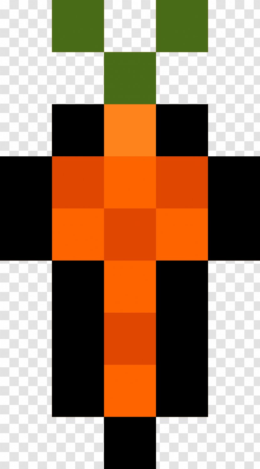 Pixel Art Carrot Clip - Yellow Transparent PNG