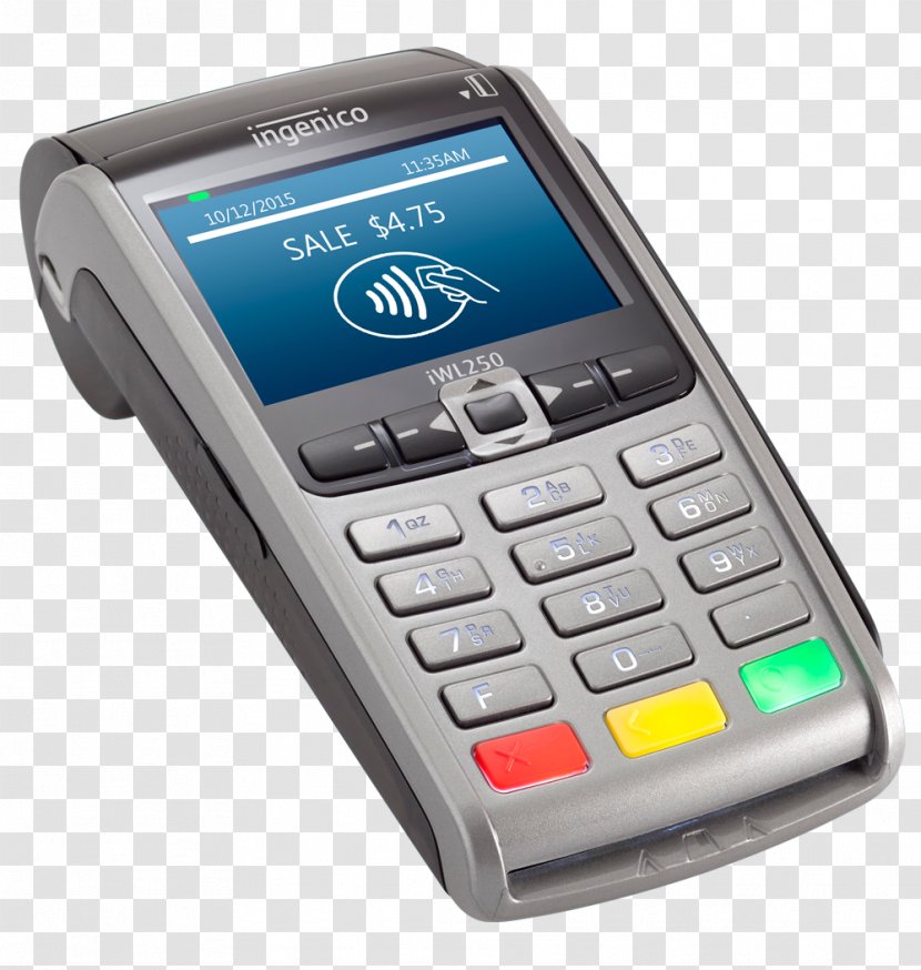 EMV Payment Terminal Contactless Smart Card Ingenico - Multimedia Transparent PNG