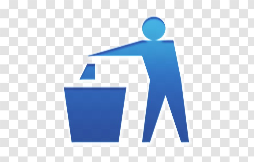 Bin Icon Can Recycle - Symbol Electric Blue Transparent PNG