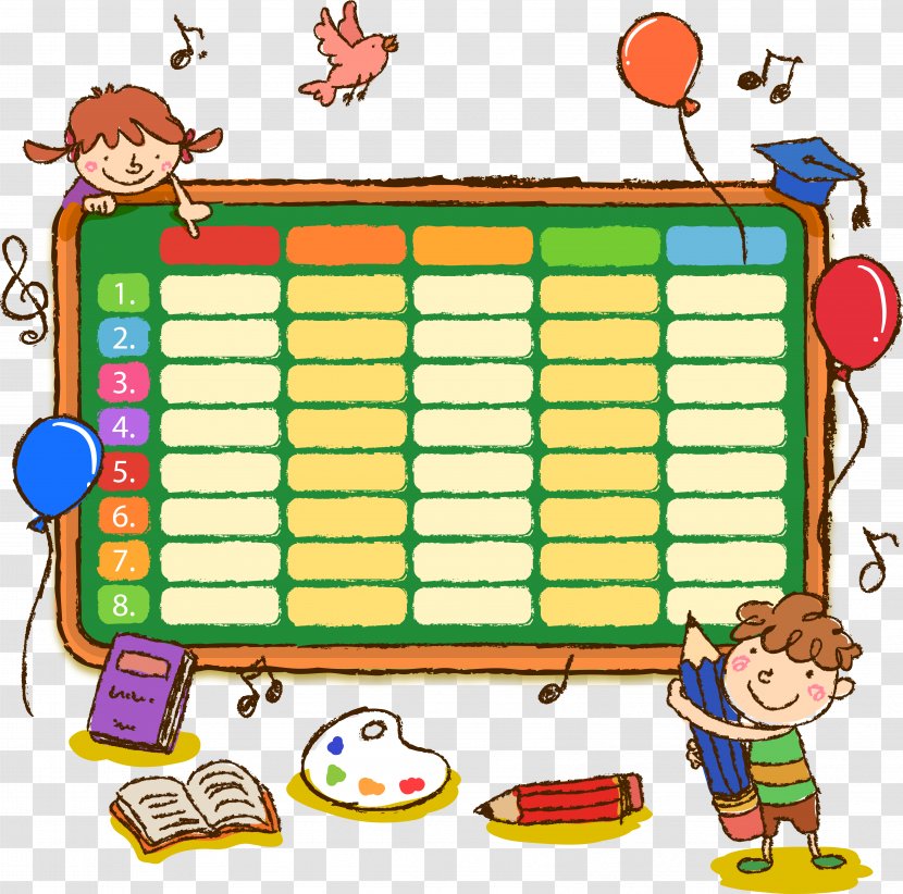 School Timetable Student Drawing Primary Education - Learning Transparent PNG