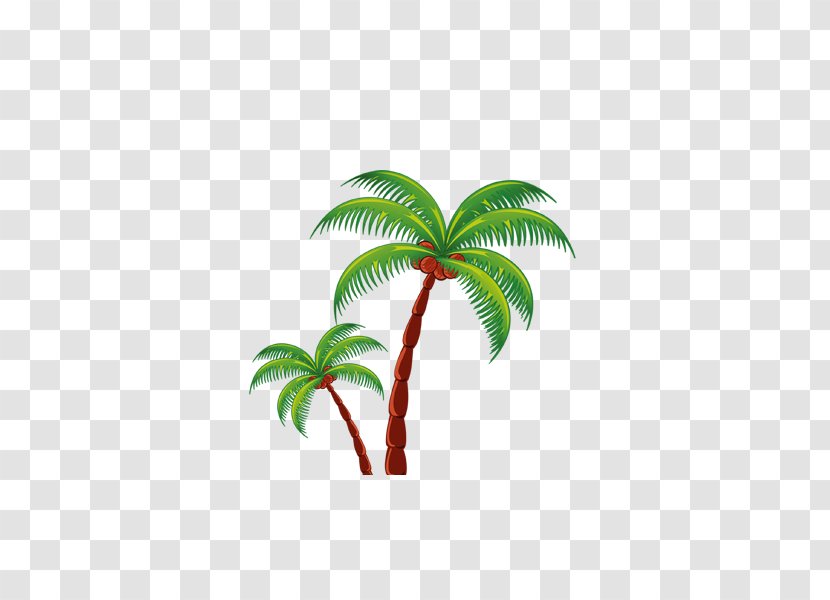 Holiday Clip Art - Green - Coconut Tree Transparent PNG