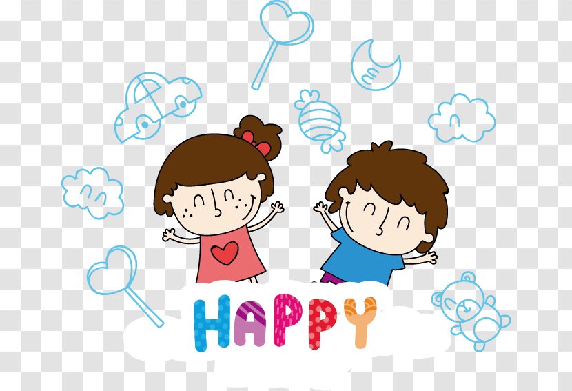 Child Happiness Clip Art - Cartoon - Happy Children Transparent PNG