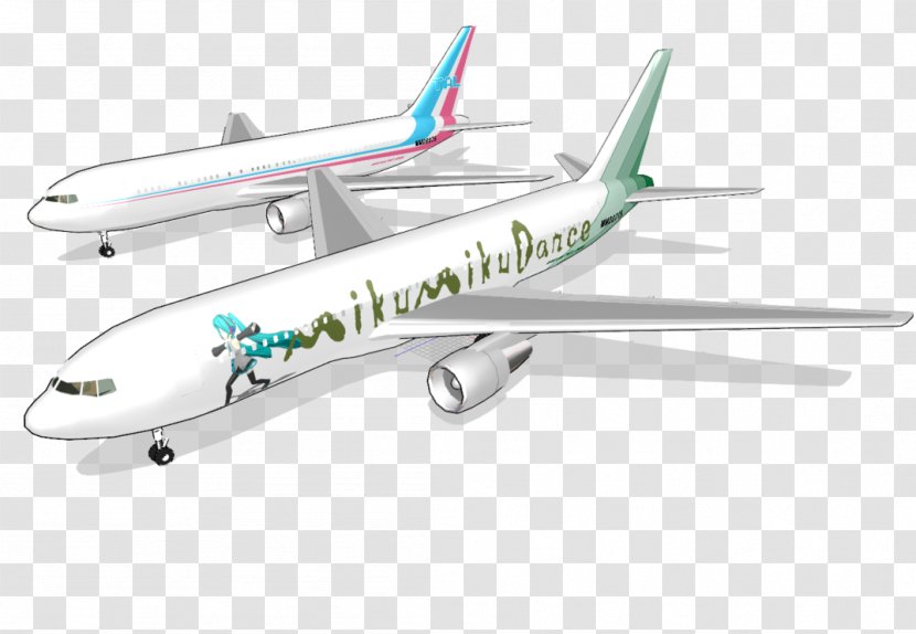 Wide-body Aircraft Airplane Boeing 767 Airbus - Model Transparent PNG