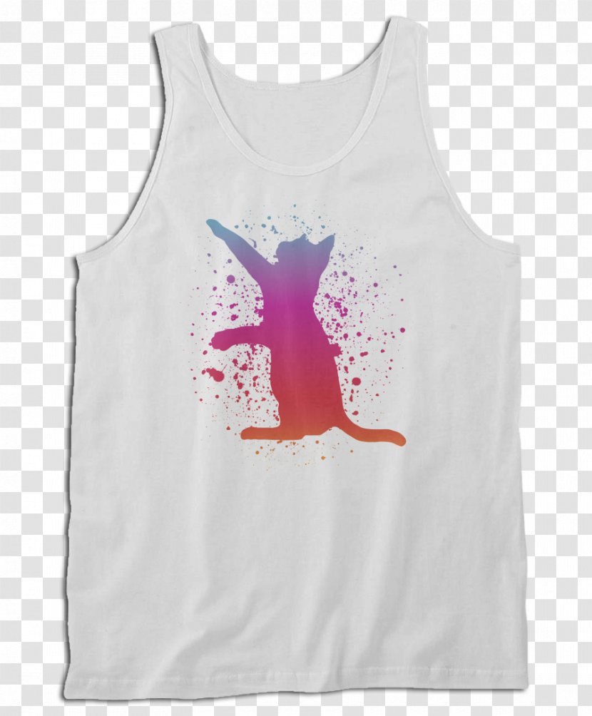T-shirt Clothing Sleeveless Shirt Outerwear - Painted Cat Transparent PNG